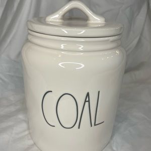 Rae Dunn Coal Canister Large with Flat Lid